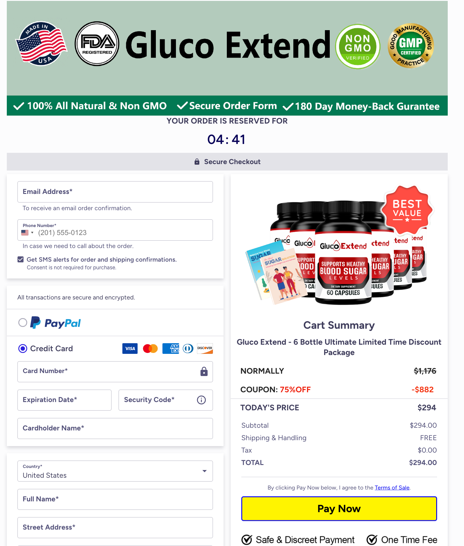 glucoextend-pricing-table